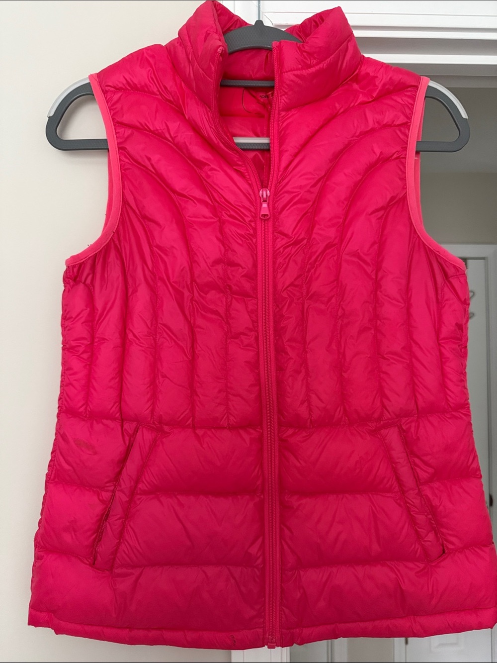 be inspired Hot Pink Quilted Puffer Vest